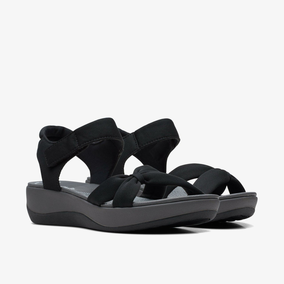 Clarks Latest / Arla Shore Black Textile