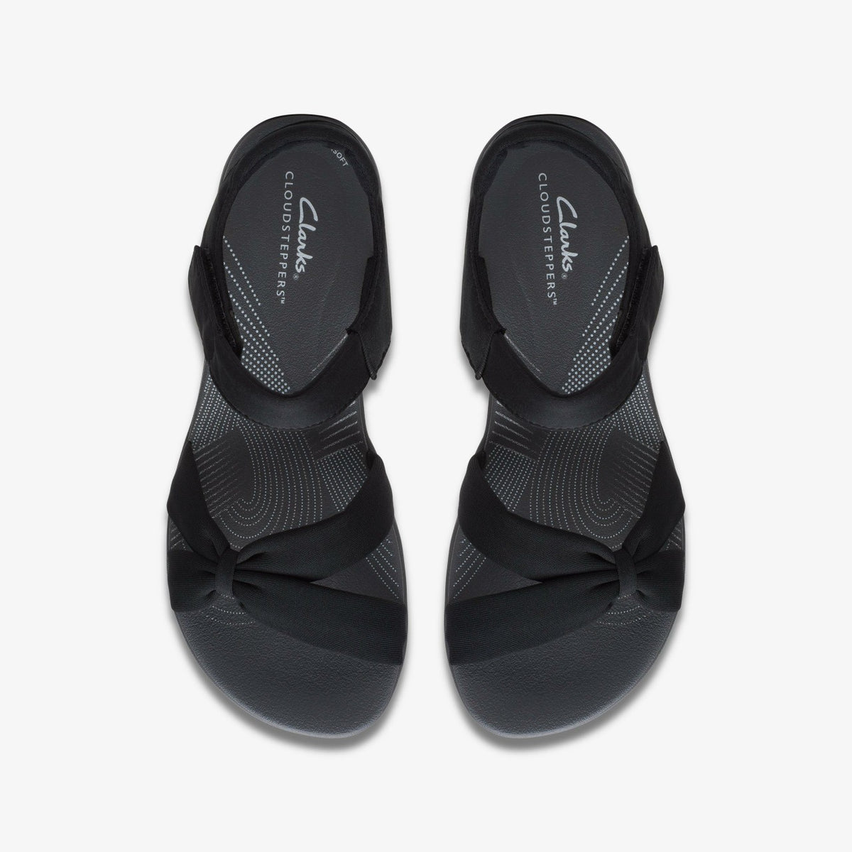 Clarks Latest / Arla Shore Black Textile