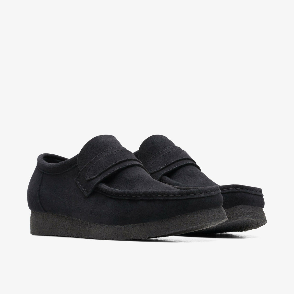 Clarks Hot Sale / Wallabee Loafer Black Suede