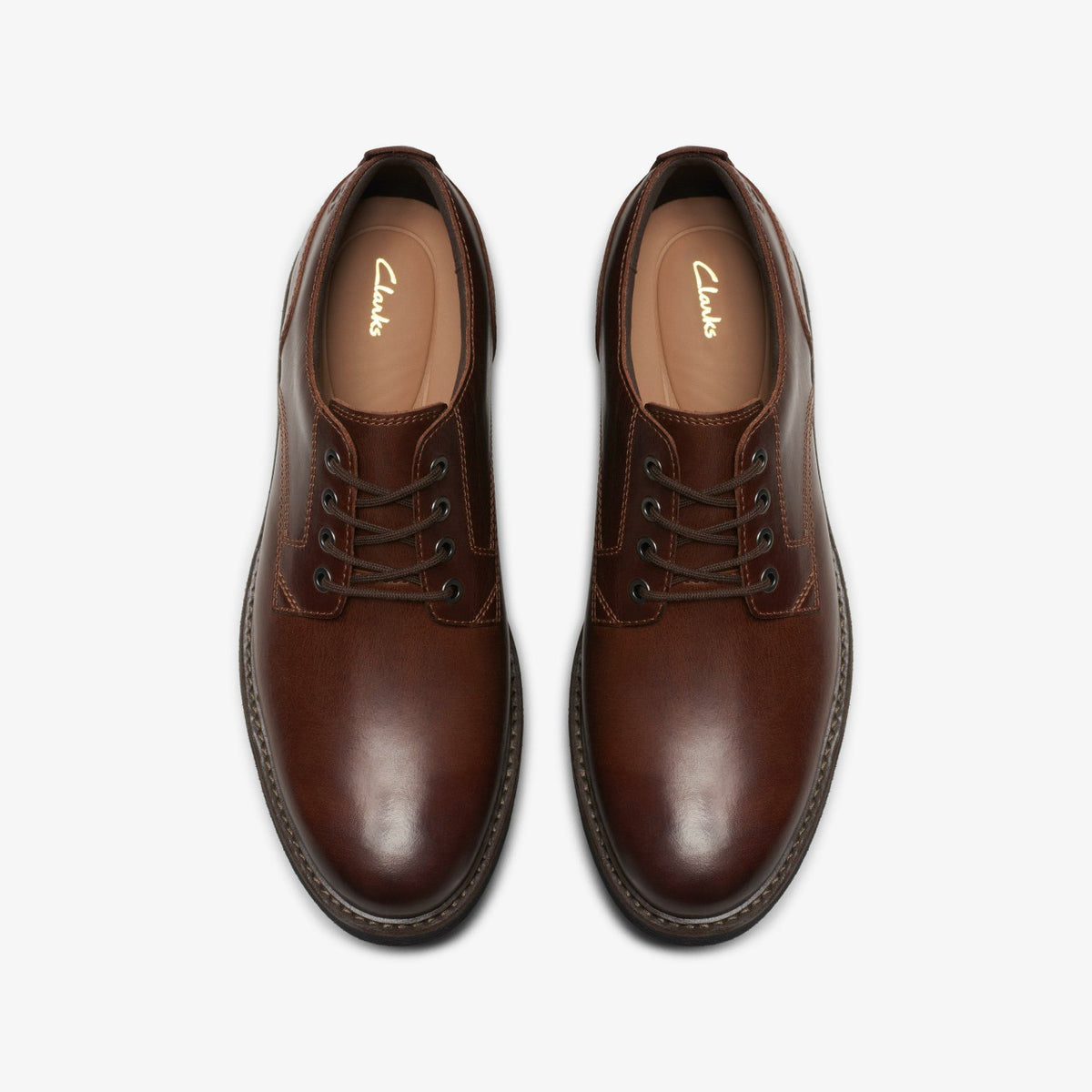 Clarks Latest / Batcombe Tie Dark Tan Leather