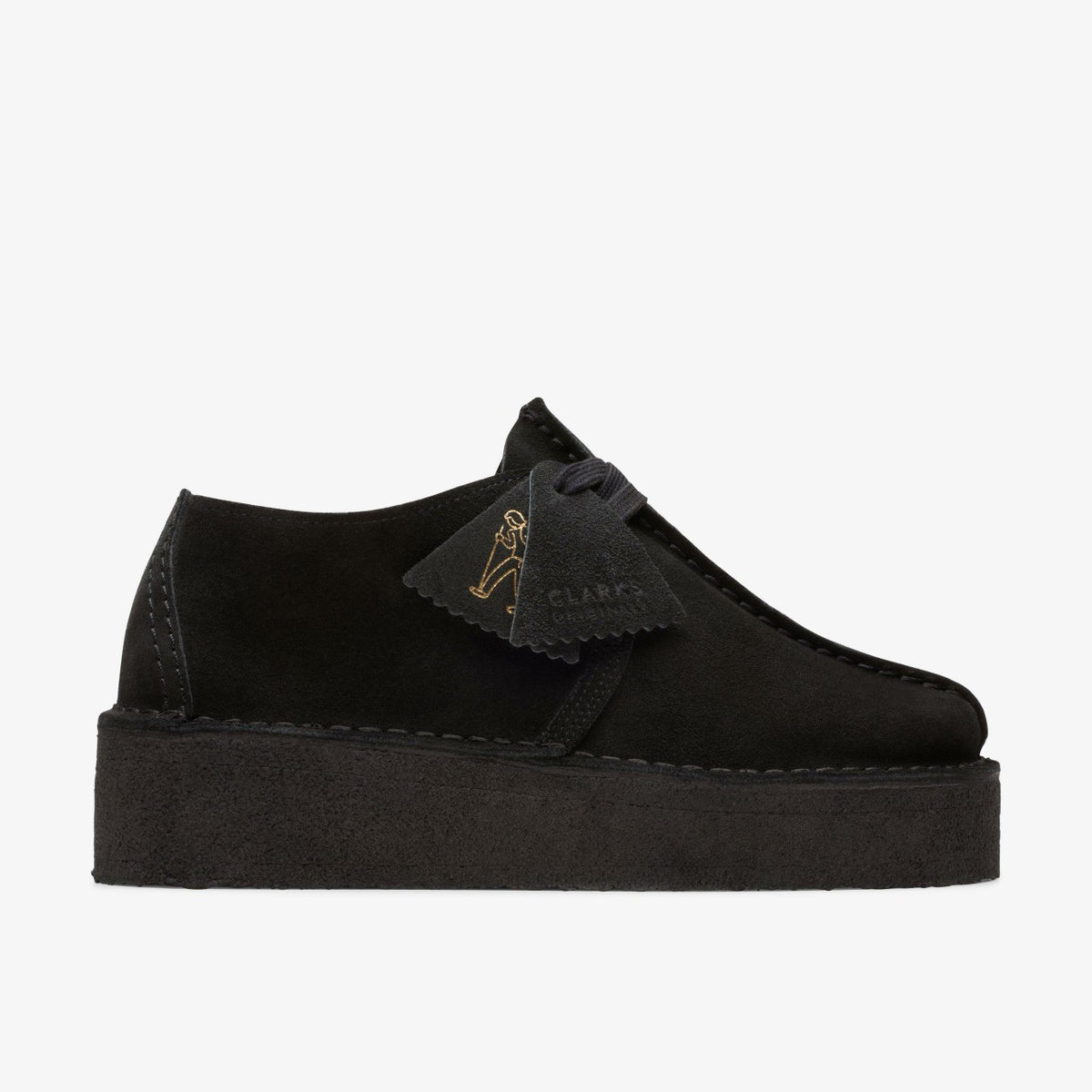 Clarks Latest / Trek Wedge Black Suede