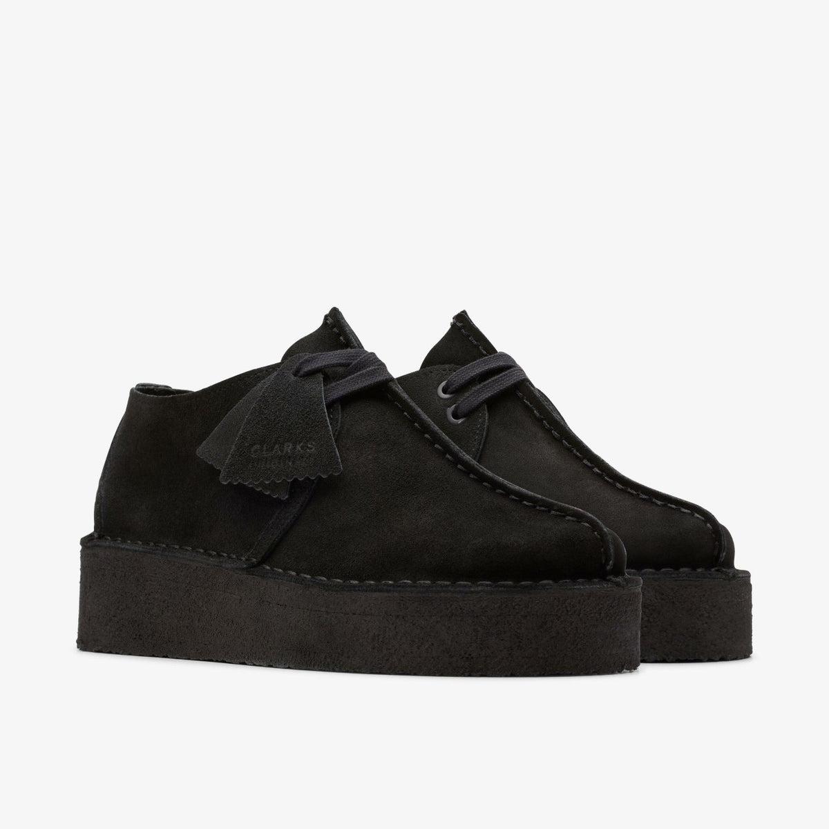 Clarks Latest / Trek Wedge Black Suede