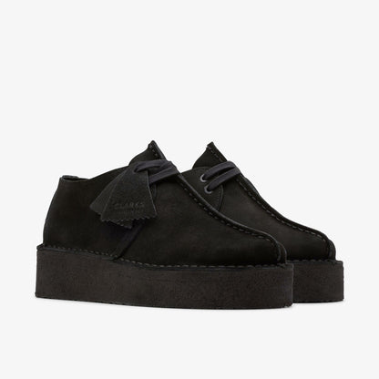 Clarks Latest / Trek Wedge Black Suede