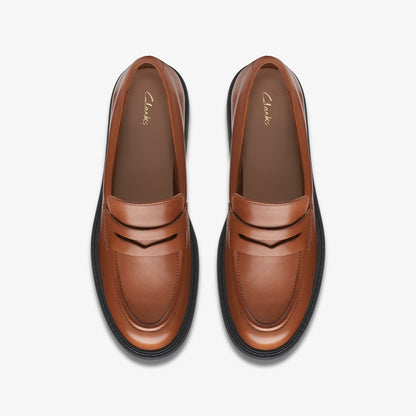 Clarks Customer Favorite / Orinoco 2 Penny Loafer Dark Tan Leather