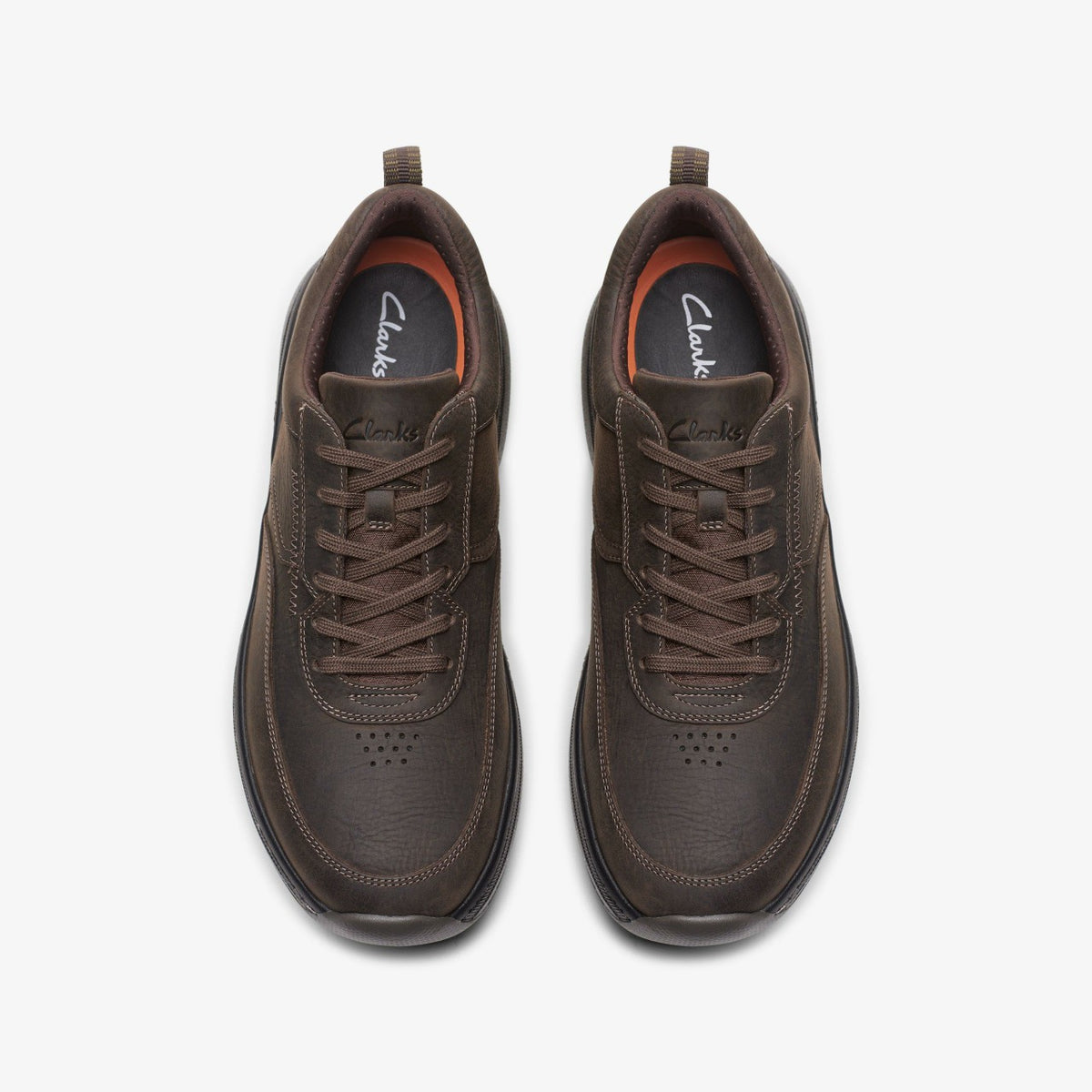 Clarks Top Pick / Clarks Pro Lace Dark Brown Tumbled