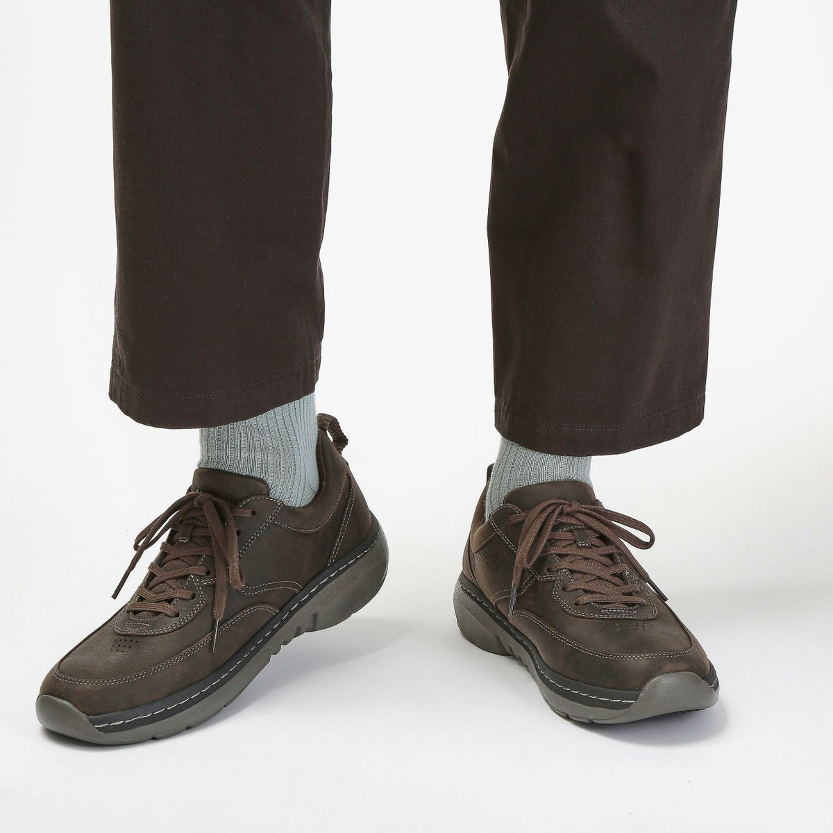 Clarks Top Pick / Clarks Pro Lace Dark Brown Tumbled