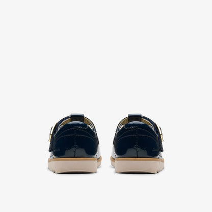 Clarks Trending / Crown Print Toddler Navy Patent