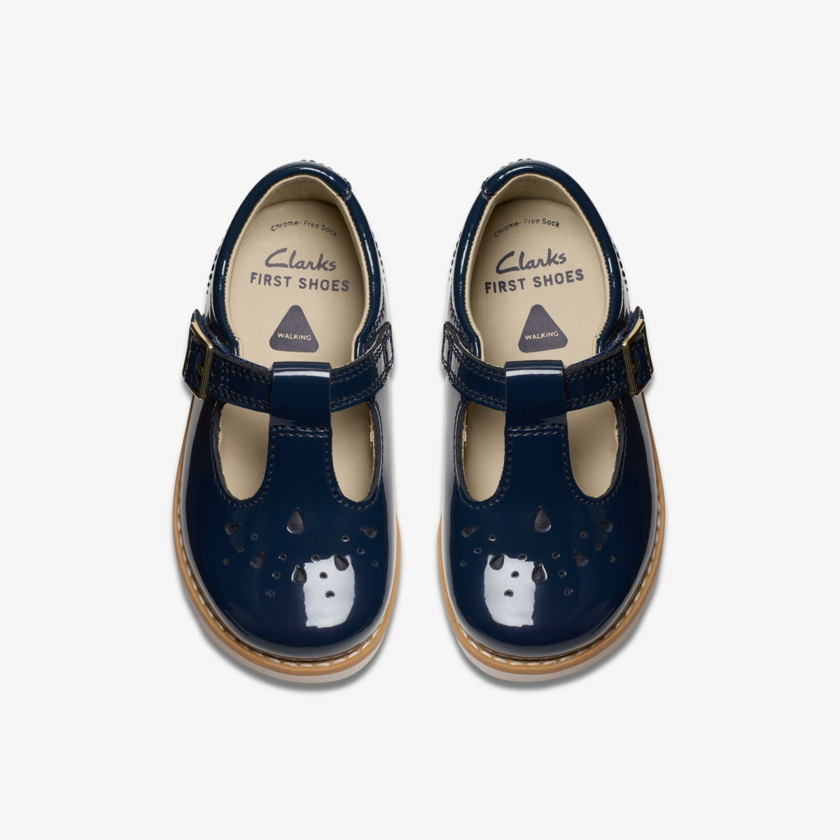 Clarks Trending / Crown Print Toddler Navy Patent