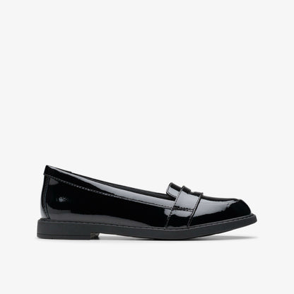 Clarks Discount / Scala Loafer Kid Black Patent