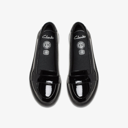 Clarks Discount / Scala Loafer Kid Black Patent