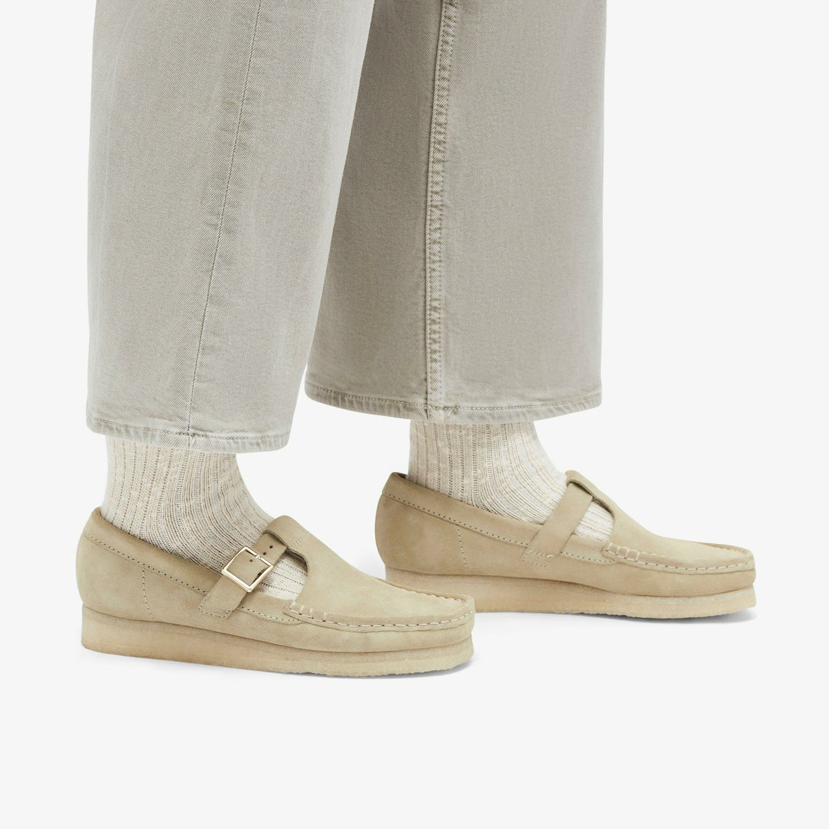 Clarks Smart Buy / Wallabee T Bar Maple Suede