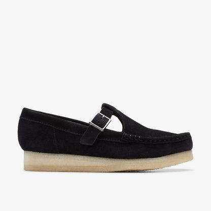 Clarks Premium / Wallabee T Bar Black Suede