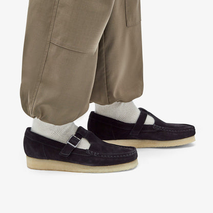 Clarks Premium / Wallabee T Bar Black Suede