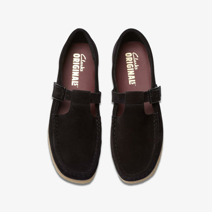 Clarks Premium / Wallabee T Bar Black Suede