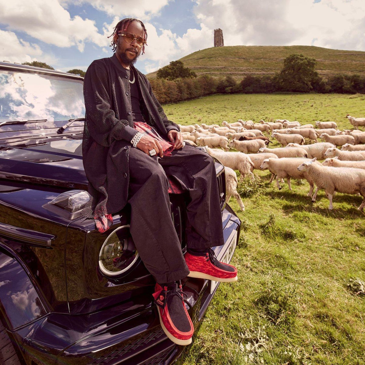Clarks Premium / Wallabee Boot Red Camouflage