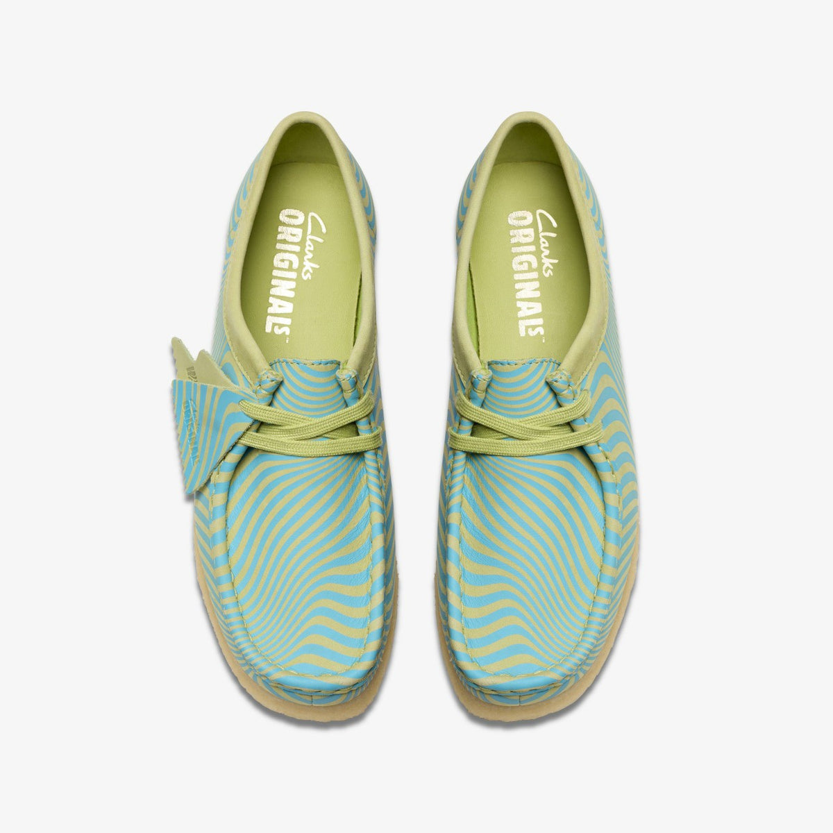 Clarks Smart Buy / Wallabee Blue/Lime Print