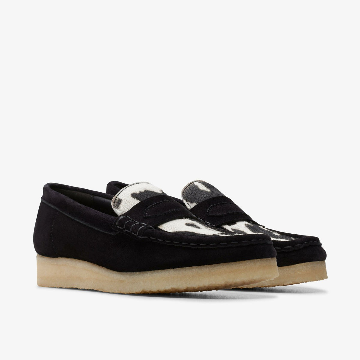 Clarks Value / Wallabee Loafer Cow Print HairOn