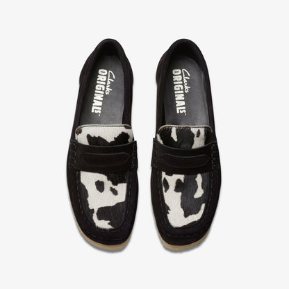 Clarks Value / Wallabee Loafer Cow Print HairOn