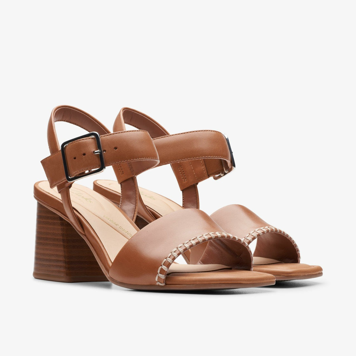 Clarks Smart Buy / Siara 65 Buckle Tan Leather
