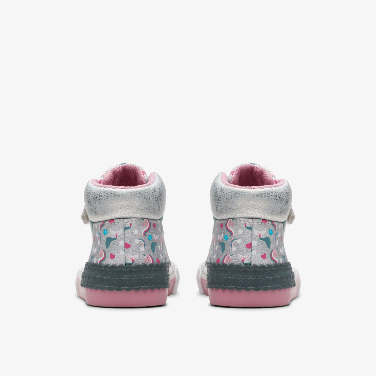 Clarks Top Pick / Foxing Halo Hi Toddler Silver