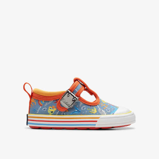 Clarks Hot Sale / Foxing Fish Toddler Grey Print
