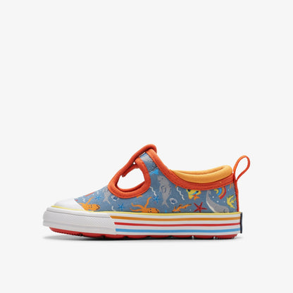 Clarks Hot Sale / Foxing Fish Toddler Grey Print