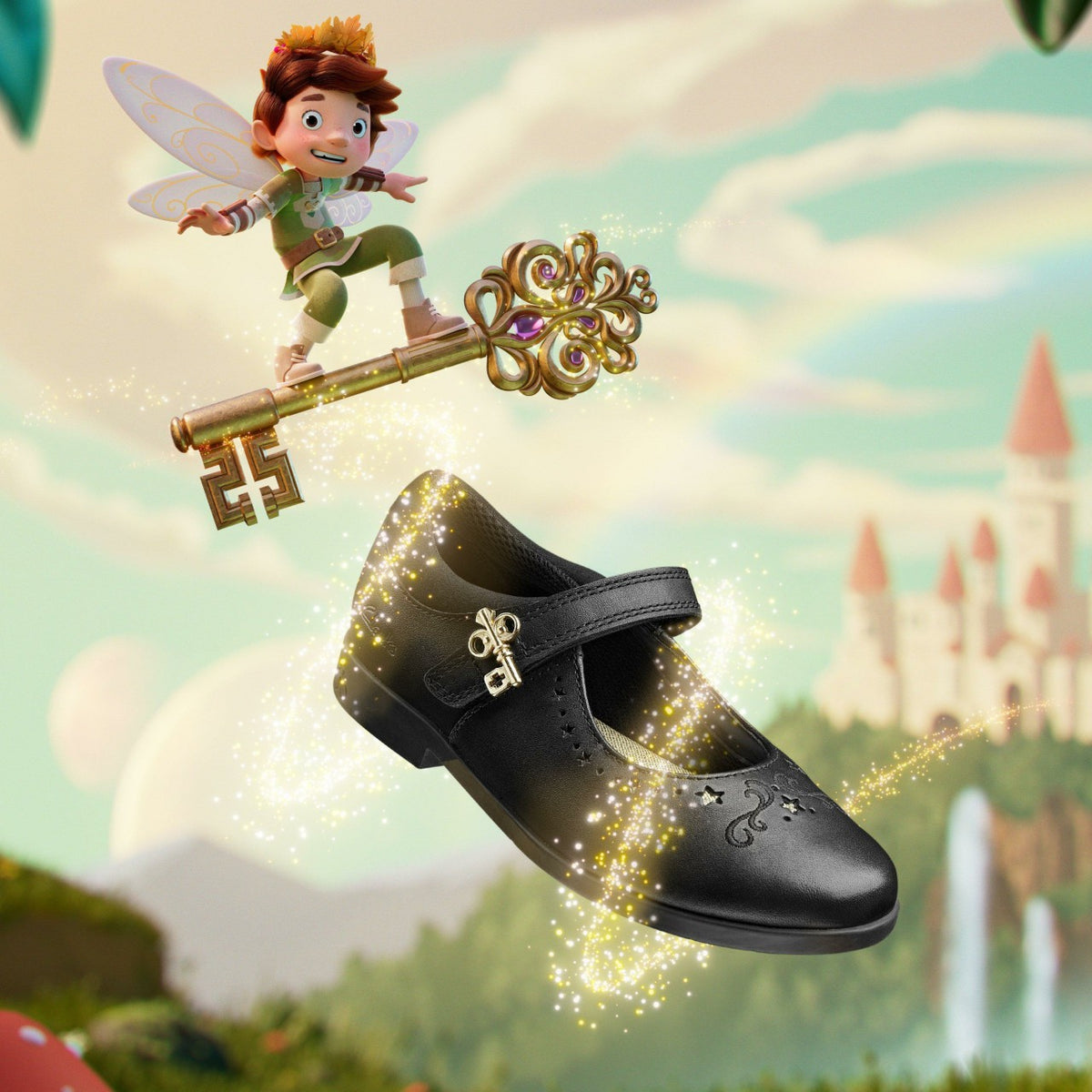 Clarks Value / Lock Magic Kid Black Leather