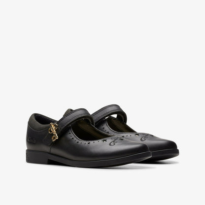 Clarks Value / Lock Magic Kid Black Leather