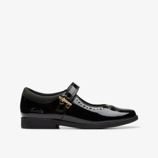 Clarks Deals / Lock Magic Kid Black Patent
