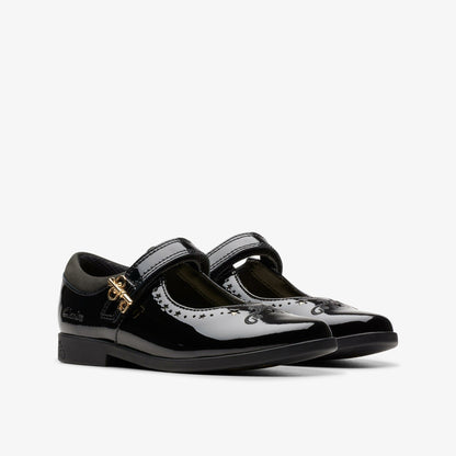 Clarks Deals / Lock Magic Kid Black Patent