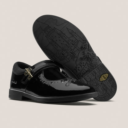 Clarks Deals / Lock Magic Kid Black Patent