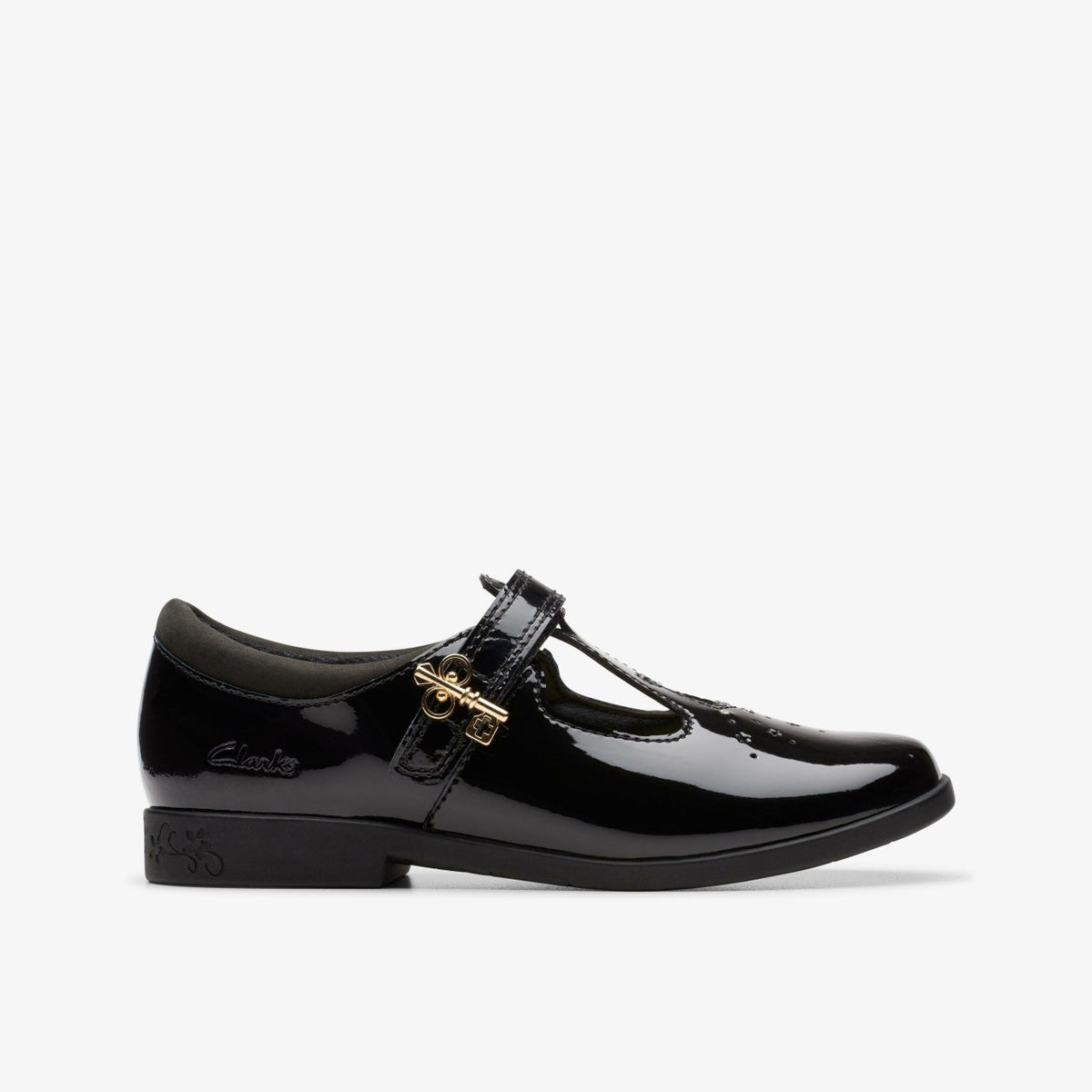 Clarks Exclusive / Lock Shine Kid Black Patent