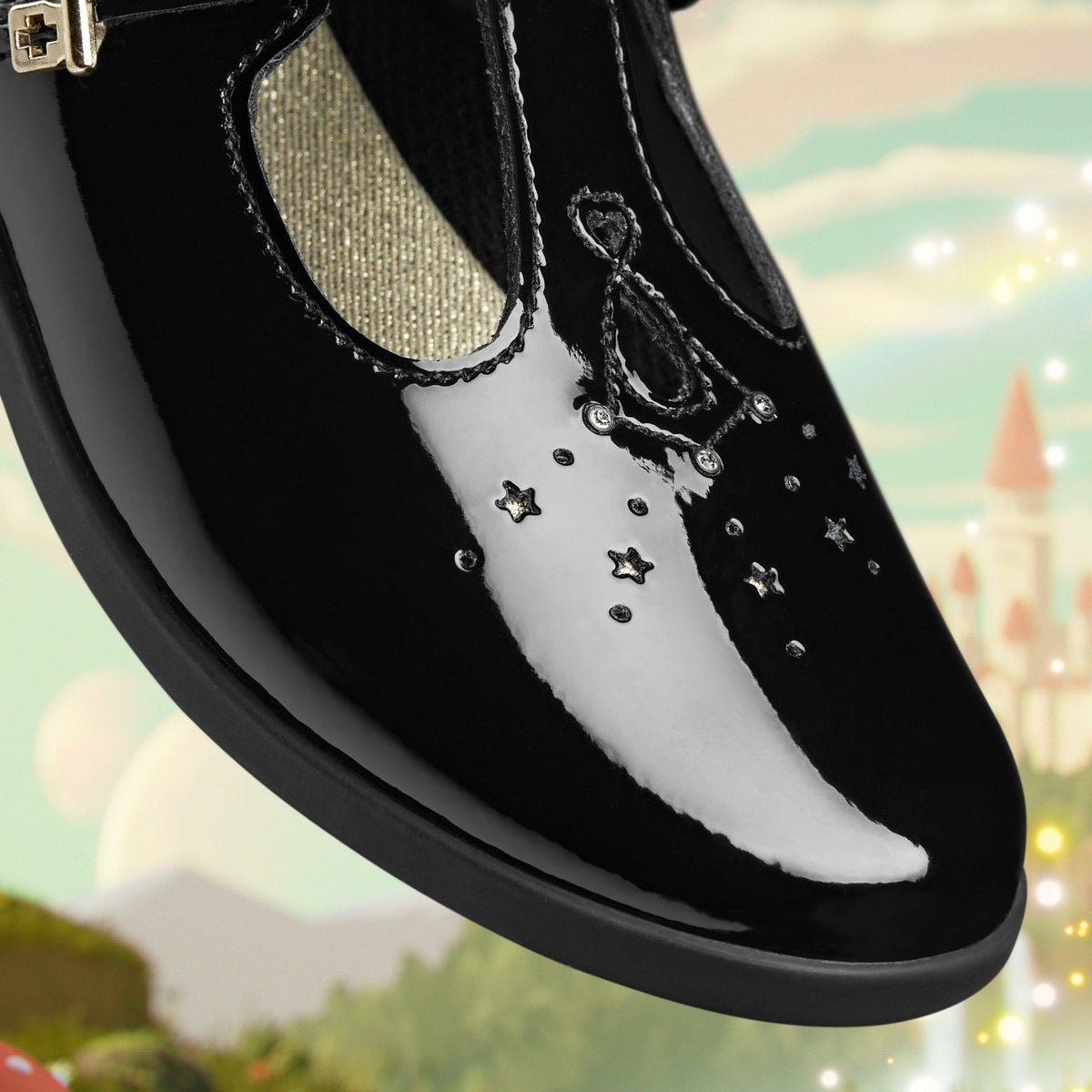 Clarks Exclusive / Lock Shine Kid Black Patent