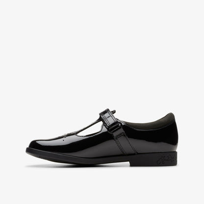 Clarks Exclusive / Lock Shine Kid Black Patent