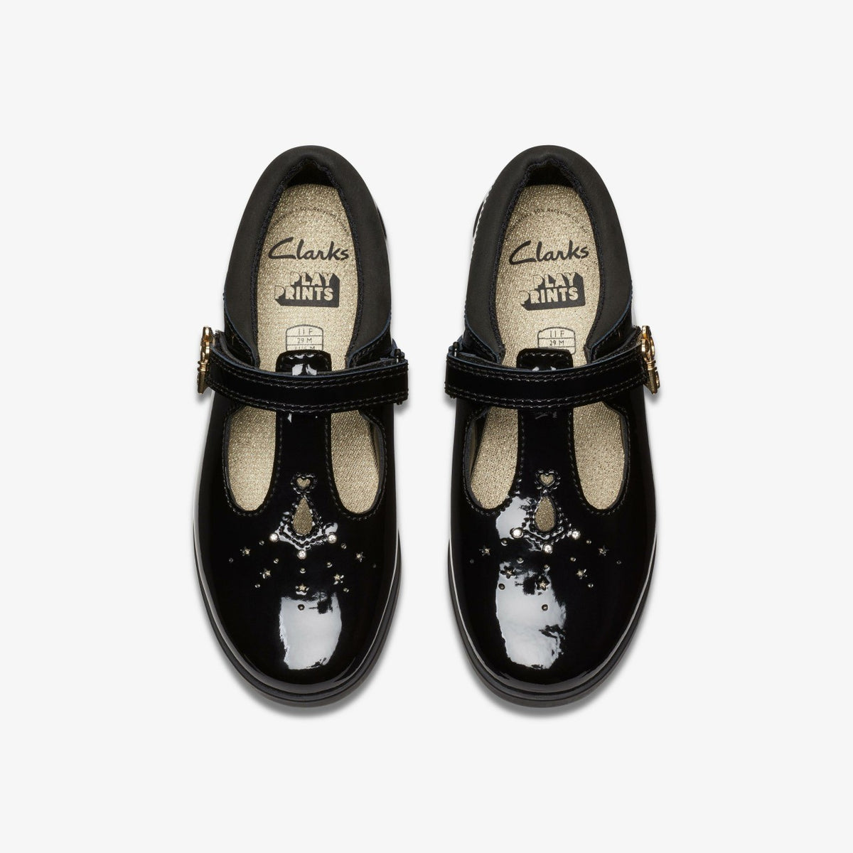 Clarks Exclusive / Lock Shine Kid Black Patent