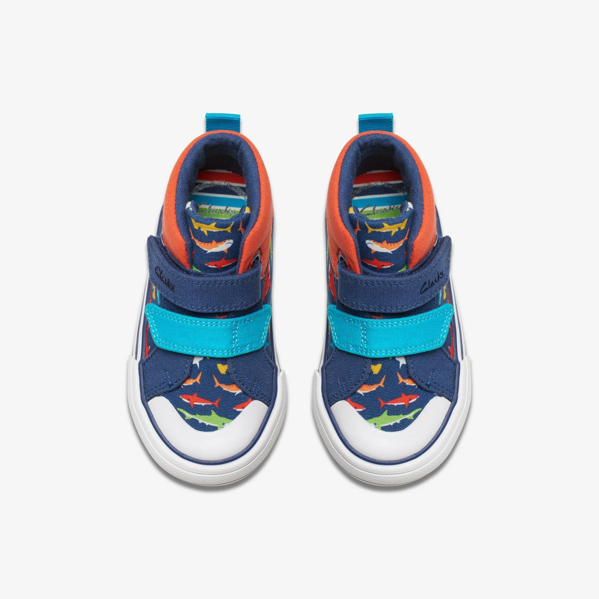 Clarks Great Value / Foxing Save Hi Toddler Navy Print