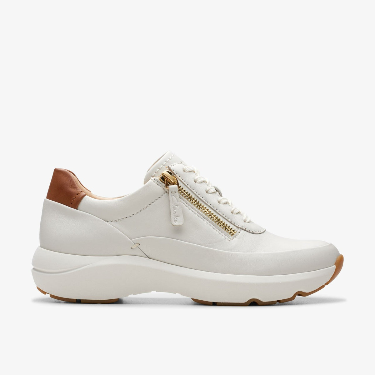 Clarks Best Seller / Tivoli Zip Off White Leather