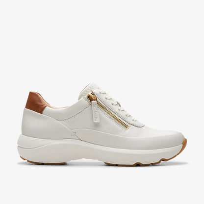 Clarks Best Seller / Tivoli Zip Off White Leather