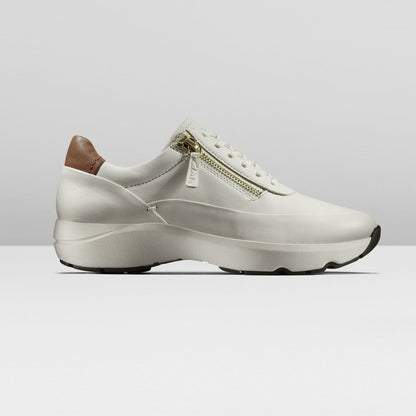Clarks Best Seller / Tivoli Zip Off White Leather