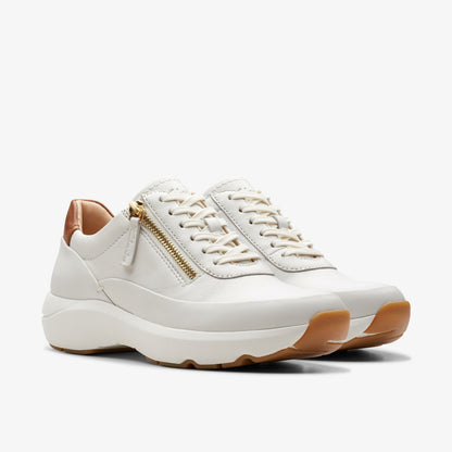 Clarks Best Seller / Tivoli Zip Off White Leather