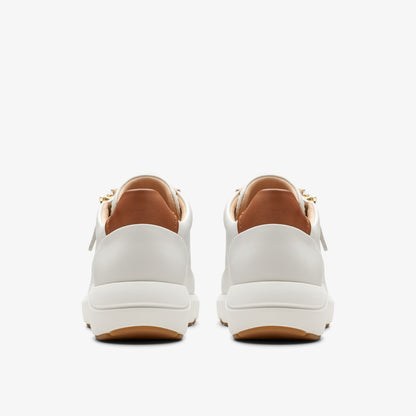 Clarks Best Seller / Tivoli Zip Off White Leather
