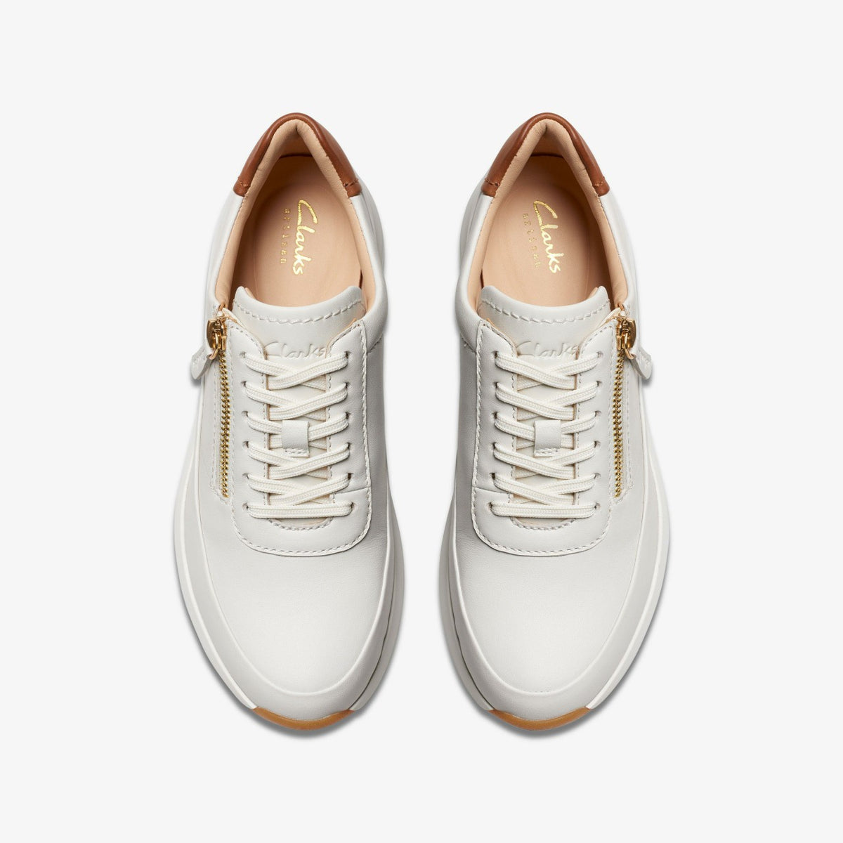 Clarks Best Seller / Tivoli Zip Off White Leather