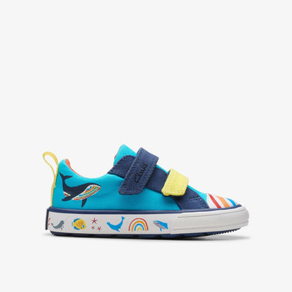 Clarks Latest / Foxing Ocean Toddler Blue Multicolour