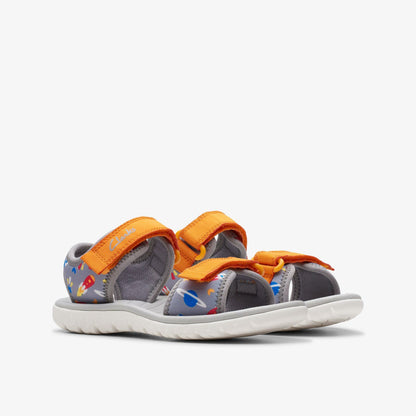 Clarks Everyday / Surfing Tide Kid Grey/Orange