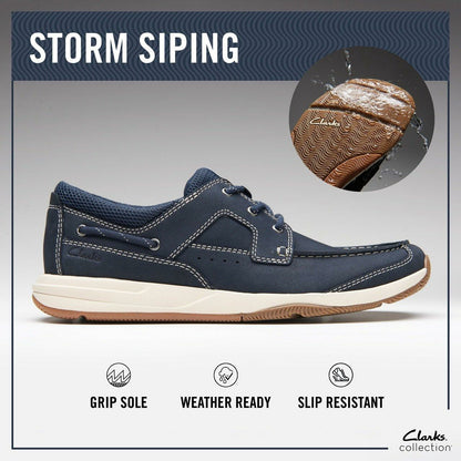 Clarks Best Seller / Sailview Lace Navy Nubuck