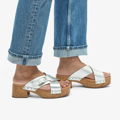 Clarks Premium / Sivanne Walk Silver Leather