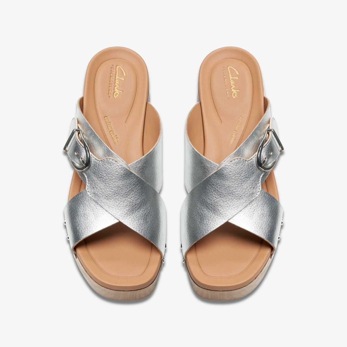 Clarks Premium / Sivanne Walk Silver Leather