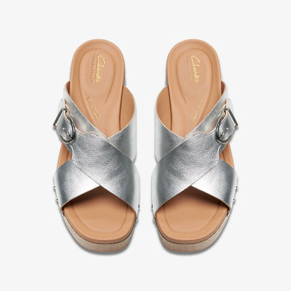 Clarks Premium / Sivanne Walk Silver Leather