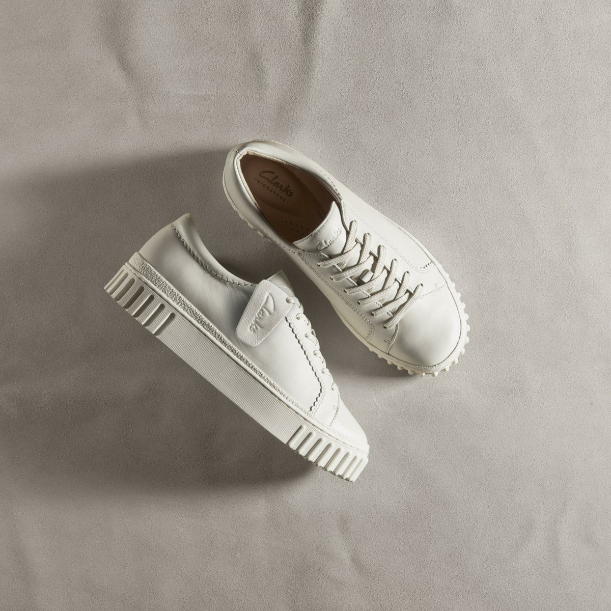 Clarks Trusted / Mayhill Walk Off White Leather