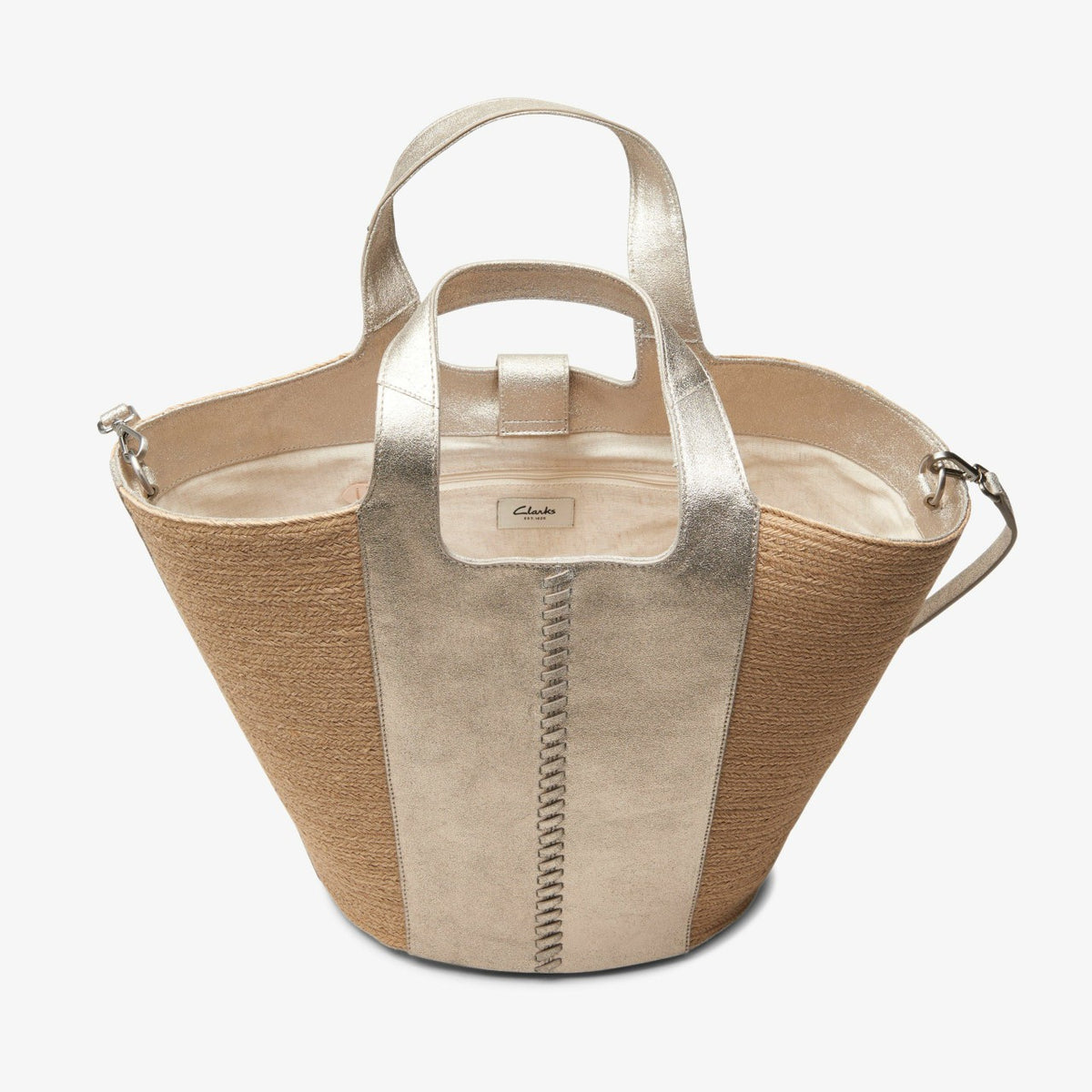 Clarks Discount / Summery Large Champagne Leather